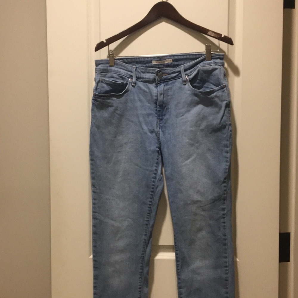 Levi’s womens mid-rise skinny stretch denim jeans size 32x32 light wash